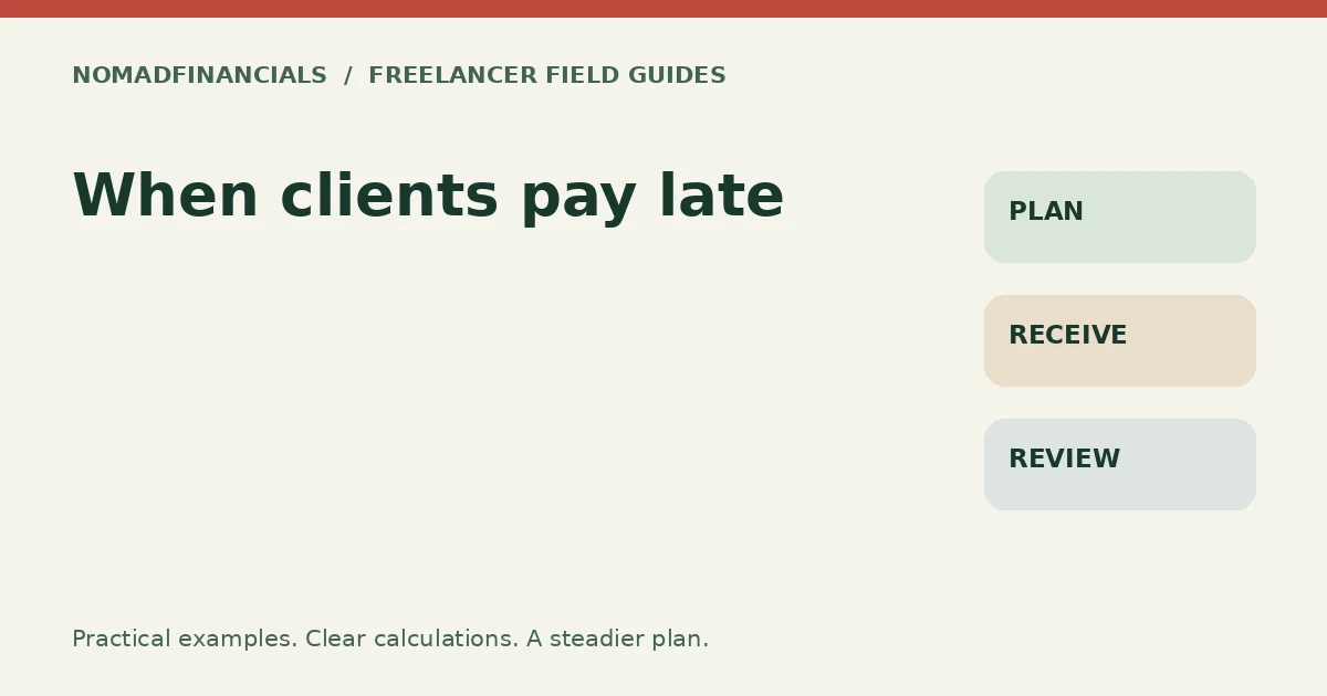 When clients pay late — NomadFinancials freelancer field guide