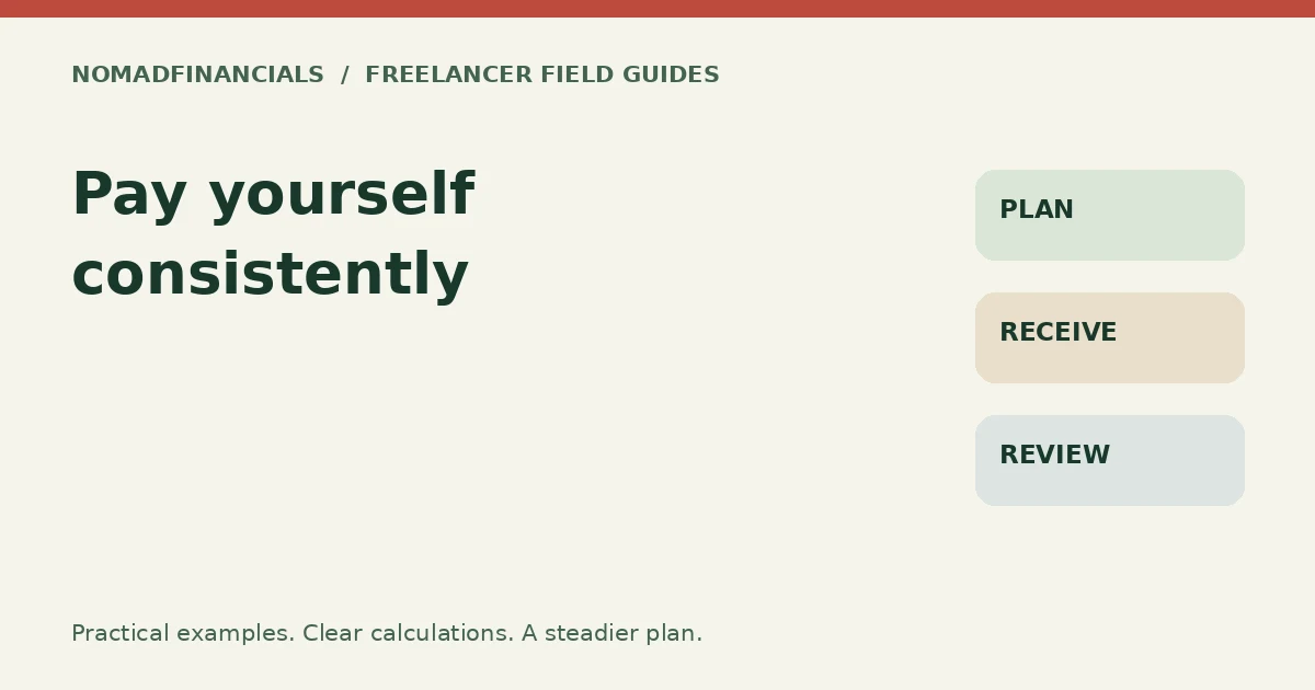 Pay yourself consistently — NomadFinancials freelancer field guide