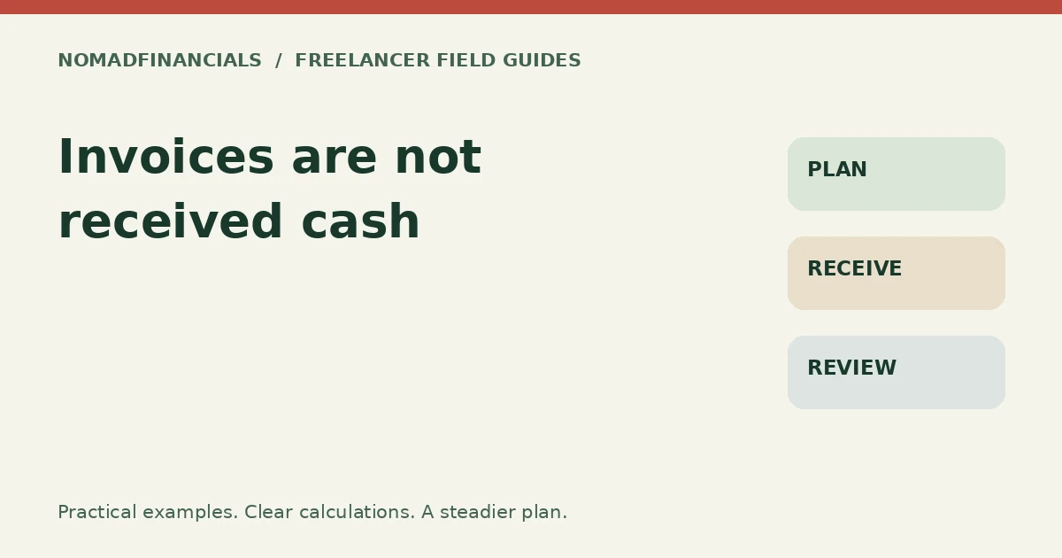 Invoices are not received cash — NomadFinancials freelancer field guide