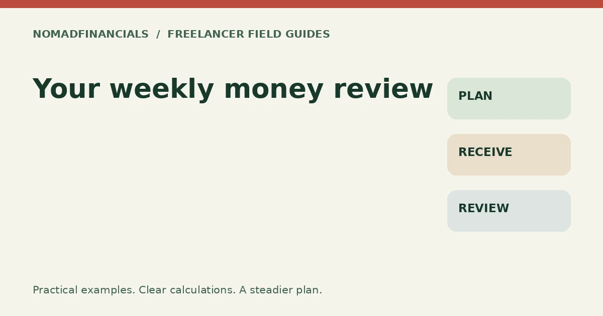 Your weekly money review — NomadFinancials freelancer field guide