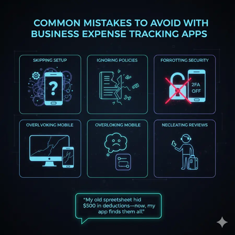 Common Mistakes to Avoid with Business Expense Tracking Apps