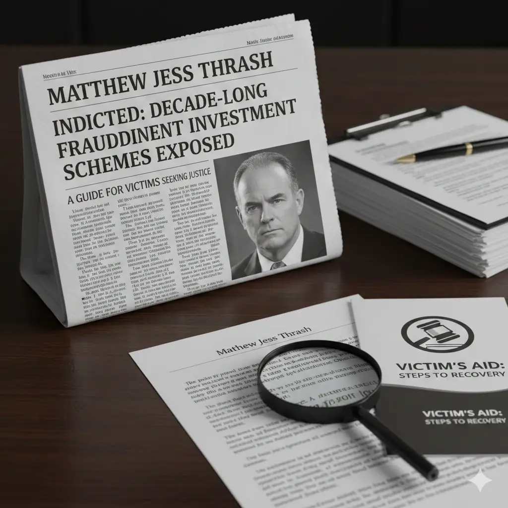 Matthew Jess Thrash Indicted for Decadelong Fraudulent Investment Schemes: A Guide for Victims Seeking Justice