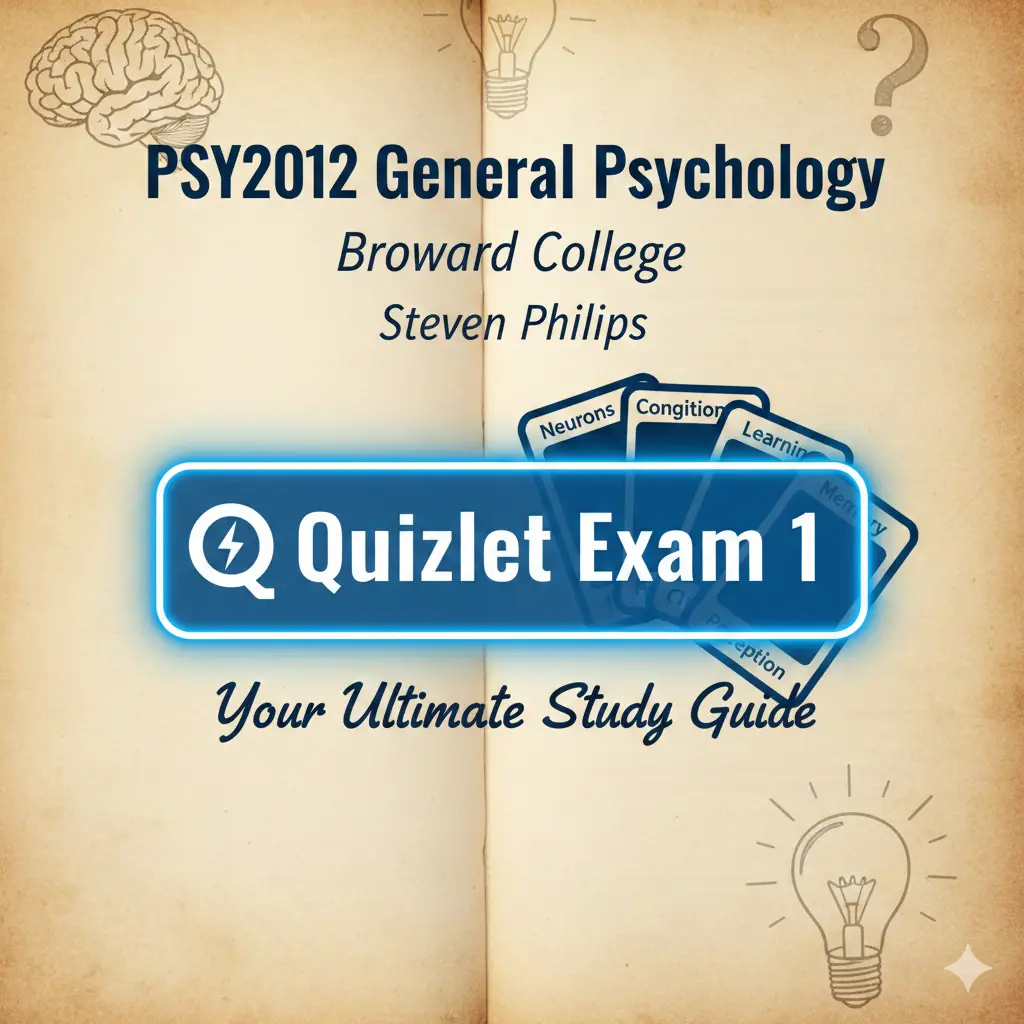 PSY2012 General Psychology Broward College Steven Phillips Quizlet Exam 1: Your Ultimate Study Guide