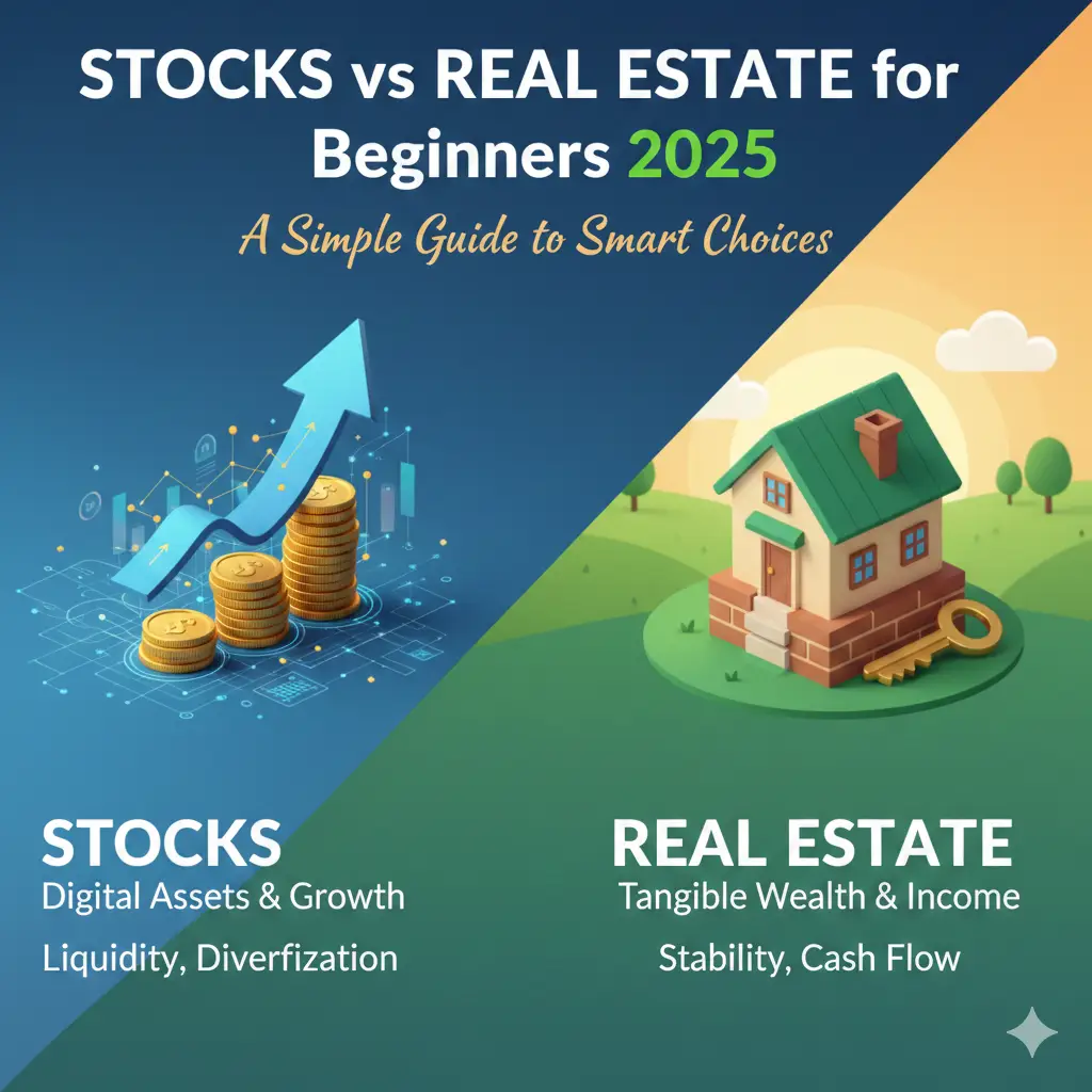 Stocks vs Real Estate for Beginners 2025: A Simple Guide to Smart Choices