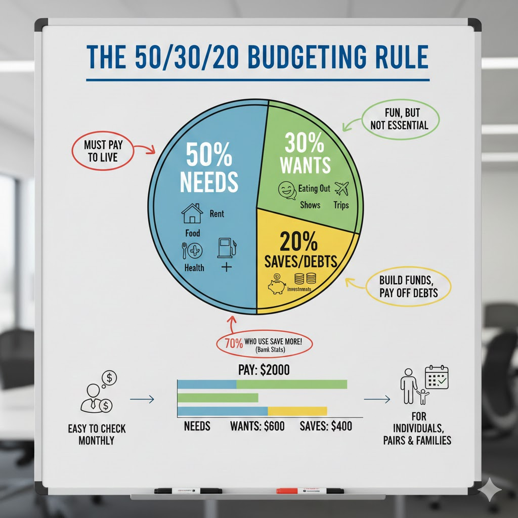 What is the 50 30 20 Budgeting Rule?