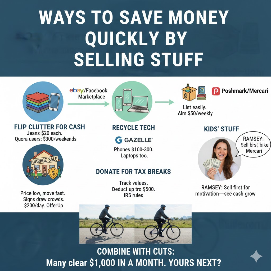 How To Save Money Fast: Quick Wins for Tight Times Ways to Save Money Quickly by Selling Stuff
