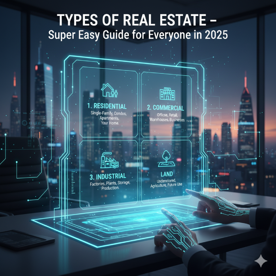 Types Of Real Estate – Super Easy Guide for Everyone in 2025 Types Of Real Estate – Super Easy Guide for Everyone in 2025