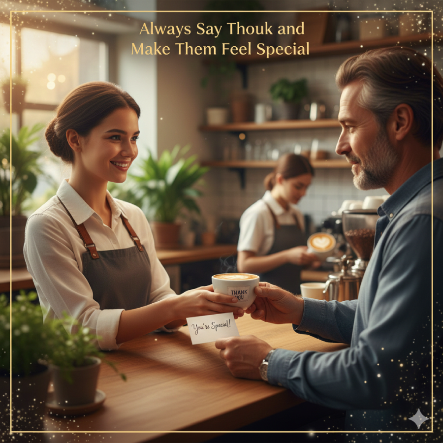 Always Say Thank You and Make Them Feel Special