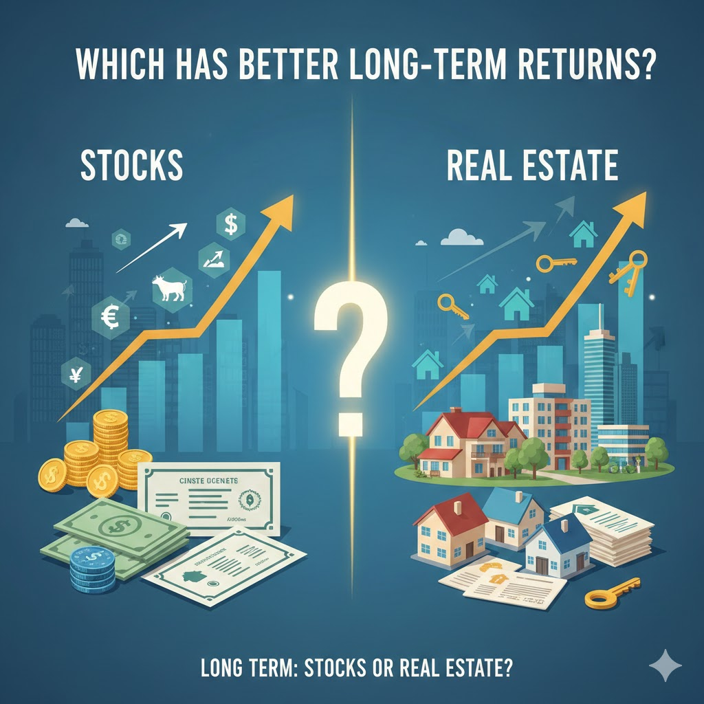 Which Has Better Long-term Returns Long Term: Stocks or Real Estate?