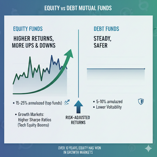 Comparing Equity vs Debt Funds