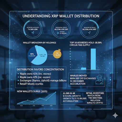 XRP Ownership Is Becoming Exclusive as Inflation Squeezes Retail Investors Understanding XRP Wallet Distribution