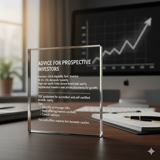 Advice for Prospective Investors